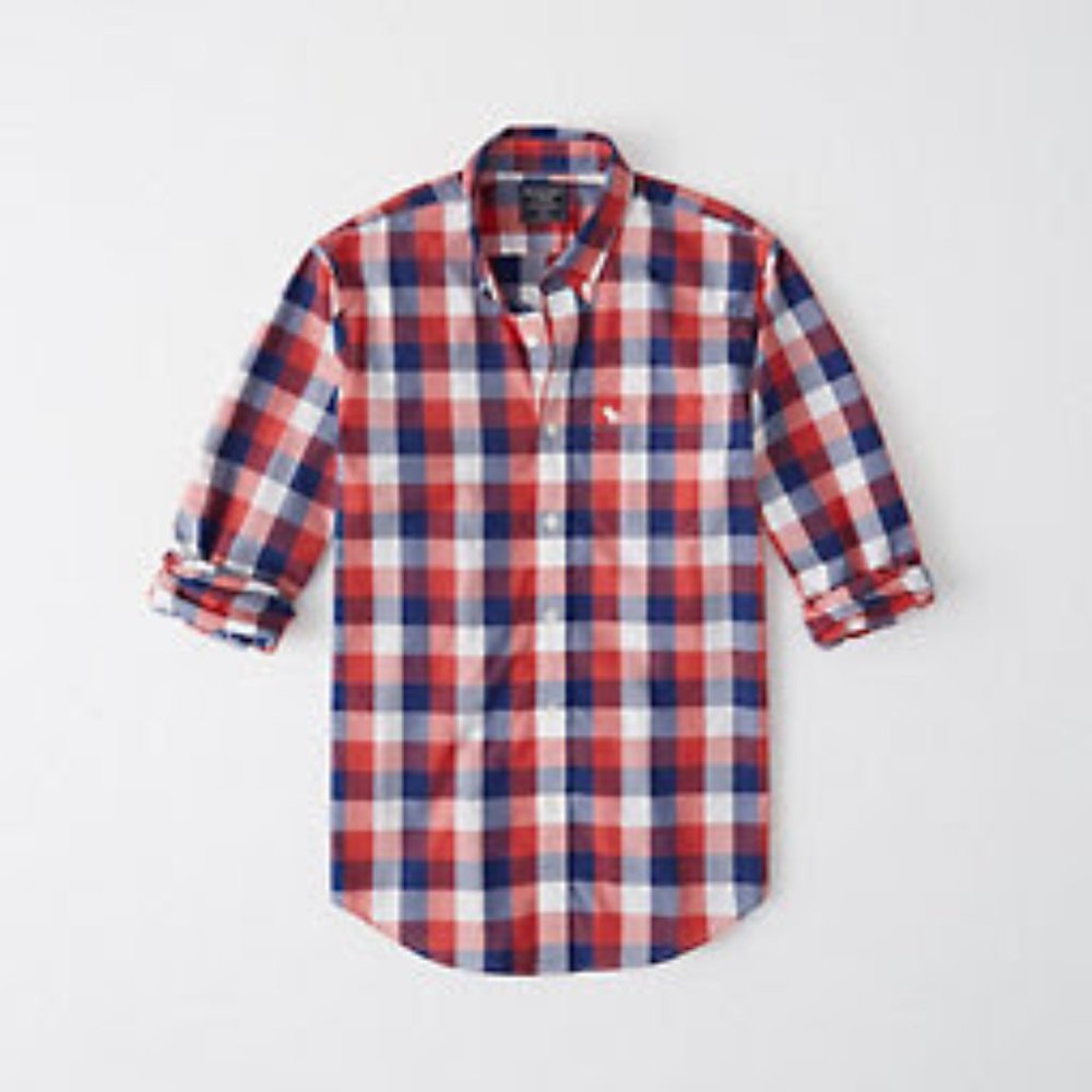 Abercrombie & Fitch Icon Check Poplin Shirt